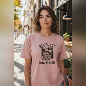 Chill Vibes Pink Graphic Tee